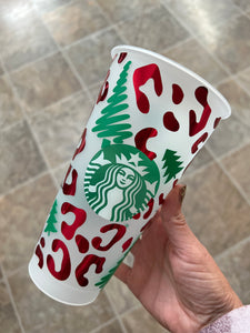 Leopard Christmas venti