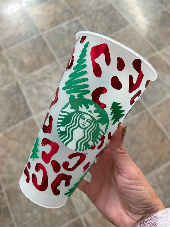 Leopard Christmas venti