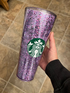 Purple glitter 24oz venti