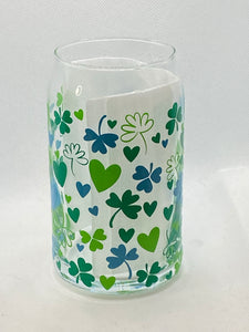 Blue green shamrock libbey